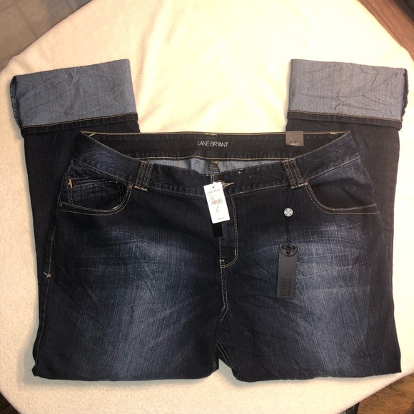 Lane Bryant Denim - Lane Bryant straight leg cuffed jeans 26 plus size